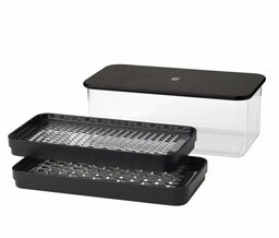 RIG-TIG by Stelton GRATE-IT Tarka Kuchenna - Zestaw 2 Tarek z Pojemnikiem / Czarny