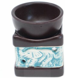 Kominek Zapachowy Ceramiczny Słonie Czarny