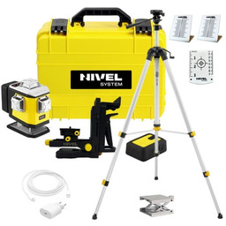 Laser krzyżowy NIVEL SYSTEM CL5R poziomica czerwony ZESTAW + Trójnóg SJJ-M1 EX