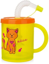 Kubek dla dziecka ze słomką kot 260 ml