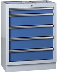 Szafka warsztatowa do blatu EXPERT, 5 szuflad, 680 x 455 x 910 mm