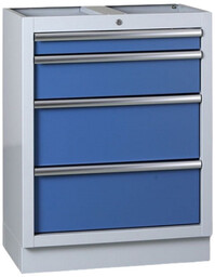 Szafka warsztatowa do blatu EXPERT, 4 szuflady, 680 x 455 x 910 mm