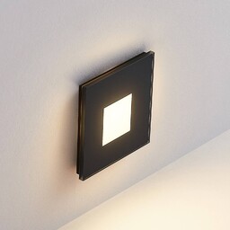 Molto Luce Oprawa wpuszczana LED Wall R68 Glass SQ, czarna, CCT 68R, możliwość ściemniania, czarny, przedpokój, aluminium, nowoczesny