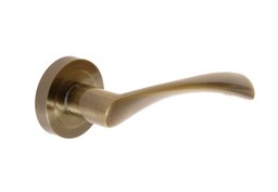 Klamka drzwiowa B-Harko Salix z tarczką okrągłą patyna