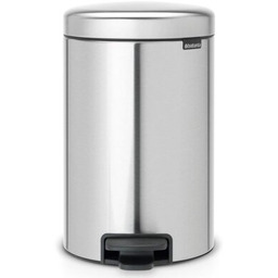 BRABANTIA Kosz na śmieci z pedałem 112041 NewIcon uszczelka przeciwzapachowa, malowany 12 L Stalowy Zyskaj