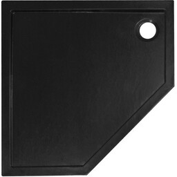 Brodzik 90x90x5cm akrylowy , czarny mat struktura kamienia Prato Slim