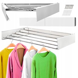 Suszarka Ścienna Składana Metalowa 80cm Wisząca Rozkładana na pranie mocna