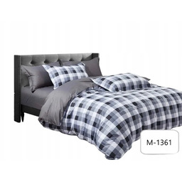 Pościel 140x200 Dwustronna Bawełna Satynowa Collection World Kratka