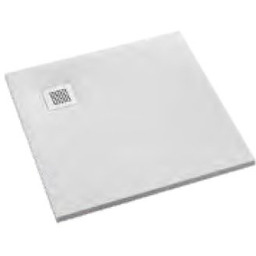 Schedpol Kalait White Stone brodzik kwadratowy + syfon 80x80cm 3.3100/B/ST-M2