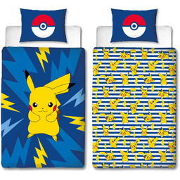 Pościel dziecięca Pokemon 140 x 200 Halantex 100% bawełna Pikachu