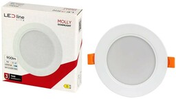 Panel podtynkowy plafon sufitowy okrągły 9W 230V biały neutralny