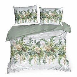 Eurofirany Pościel satynowa 140x200 Spring 30 biała liście
