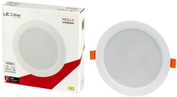 Panel podtynkowy plafon sufitowy okrągły 12W 230V biały neutralny
