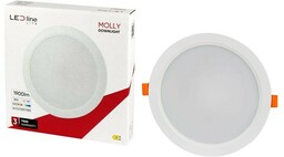 Panel podtynkowy plafon sufitowy okrągły 18W 230V biały neutralny