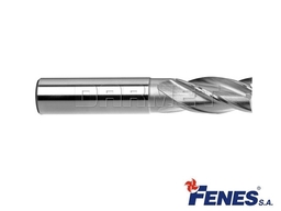 FENES Frez trzpieniowy do metalu 12 mm 4-ostrzowy o ostrzach centralnych krótki walcowo-czołowy chwyt walcowy DIN844-A K-M-N HSS 0641-512-101-120