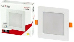 Panel podtynkowy plafon sufitowy kwadratowy 9W 230V biały neutralny