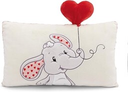 NICI poduszka Słoń LOVE 43x25cm beżowy - Puszysta poduszeczka dla chłopców, dziewczynek i niemowląt - idealna do domu, przedszkola lub w podróży - 61490