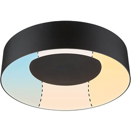 Paulmann 71096 LED oprawa sufitowa Casca IP44 White Switch 2300lm 230V 18W kolor czarny okrągła, możliwość ściemniania, metal, tworz. sztuczne 3000 K