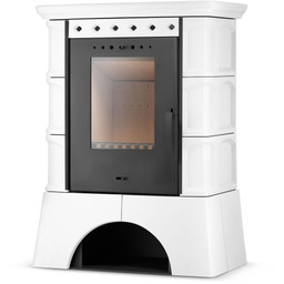 Piec kominek kaflowy wolnostojący koza ATOL 10 kW kolor ivory