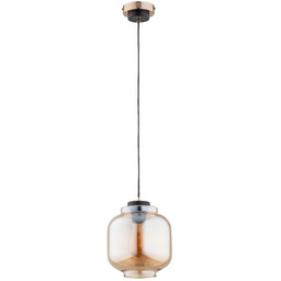Lampa wisząca do salonu LATOR E27 wys. 67cm bursztyn