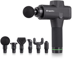 Wielofunkcyjny pistolet do masażu, masażer inSPORTline Rondys, 6 głowic