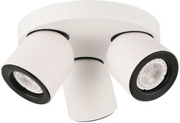 Italux Nuora SPL-2855-3C-WH plafon lampa sufitowa biało czarna potrójna GU10 3x35W IP20 21,5cm