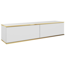 Szafka RTV ORO RTV135 Biała / Gładki front