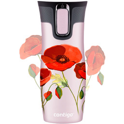 Kubek termiczny Contigo West Loop 2.0 470ml - Maki - Różowy Mat
