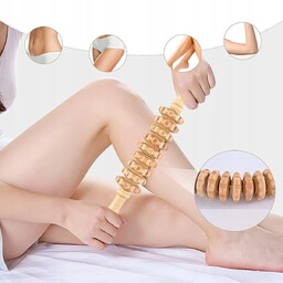 Roller Drewniany Antycellulitowy Masażer Do Mięśni I Detoks Skóry
