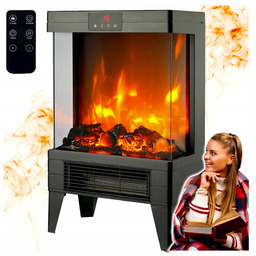 Kominek Elektryczny Wolnostojący Grzejnik Termowentylator Piecyk 1800W