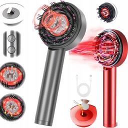 Masażer Do Skóry Głowy Z Światłoterapią I Aplikatorem Wcierek Ładowanie USB