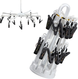 Wieszak na bieliznę i skarpetki Cernix, 16 klipsów, 46 cm