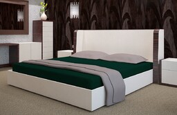 Prześcieradło frotte z gumką butelkowozielone PRZF-46