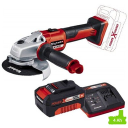 EINHELL Szlifierka kątowa EINHELL Power X-Change AXXIO + Akumulator PXC 4512042 4Ah 18V + Ładowarka