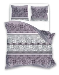Faro Pościel satynowa 220x200 Pure Sateen 004 fioletowa kwiaty