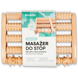 Drewniany masażer stóp roller do masażu WAŁEK WYPUSTKI do akupresury stóp