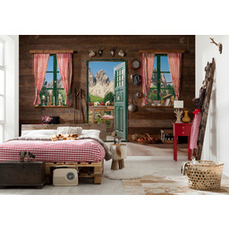 Komar Fototapeta DOLOMITI 368 x 254 cm tapeta, ściana, dekoracja, okładzina ścienna, obraz ścienny, dekoracja ścienna, czarodziejska górska, góra, krajobraz, natura 8-955