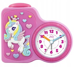 Kolorowy Czytelny Budzik Dziecięcy Kucyk Pony Jvd SRP163.5 Cichy Mechanizm