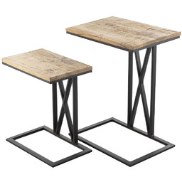 Komplet stolików Loft III 2szt., 47/40 x 33/20 x 60/45 cm