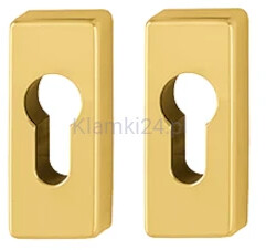 Komplet rozet 844PS z aluminium, prostokątna, kolor złoty F3