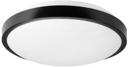 Plafon 2xE27 230V IP44 LUVO z czujnikiem ruchu okrągły czarny