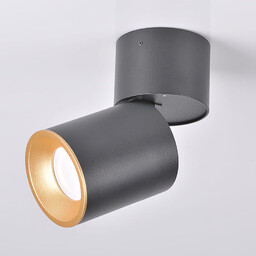 Polux Metalowy spot salonowy ASTRA 314048 minimalistyczny plafon czarny