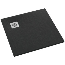 Schedpol Kalait Black Stone brodzik kwadratowy + syfon 80x80cm 3.3100/C/ST-M2