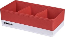 PANTONE  organizer do szafy i szuflad zajmuje mało miejsca, 1 sztuka, 3 przegródki na bieliznę i ubrania, organizer szuflad do łazienki, sypialni, składanych przegródek do szuflad, 32 x 16 x 10 cm