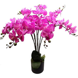 Leaf Design UK Realistyczny sztuczny kwiat orchidei w doniczce