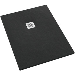 Schedpol Kalait Black Stone brodzik prostokątny + syfon 80x90cm 3.3155/C/ST-M2
