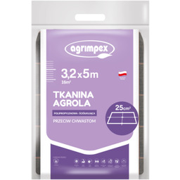 Tkanina ogrodnicza czarna 100gr Agrola 2% UV 3,20 x 5 m