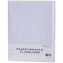 Spod Igły I Nitki Prześcieradło flanelowe bez gumki 140x200 białe