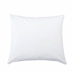 Spod Igły I Nitki Poszewka hotelowa 70x80 Adamaszkowa biała w paski 1 cm na zamek I24