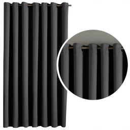 Zasłona zaciemniająca Blackout 250x250 wys. grube zasłony kolor Grafitowy